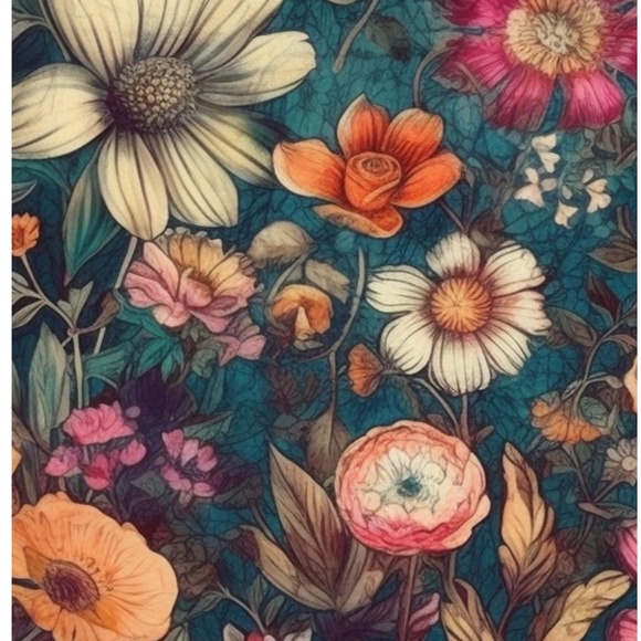 Vintage Look Floral Print Pillow Cover 2 set - Picture 4 of 5